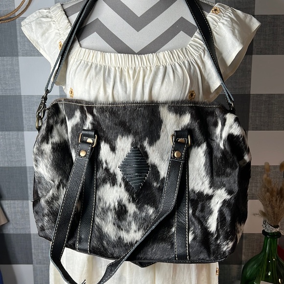 Myra Bag Bags Myra Style Play Mini Duffle Cowprint Fur Poshmark